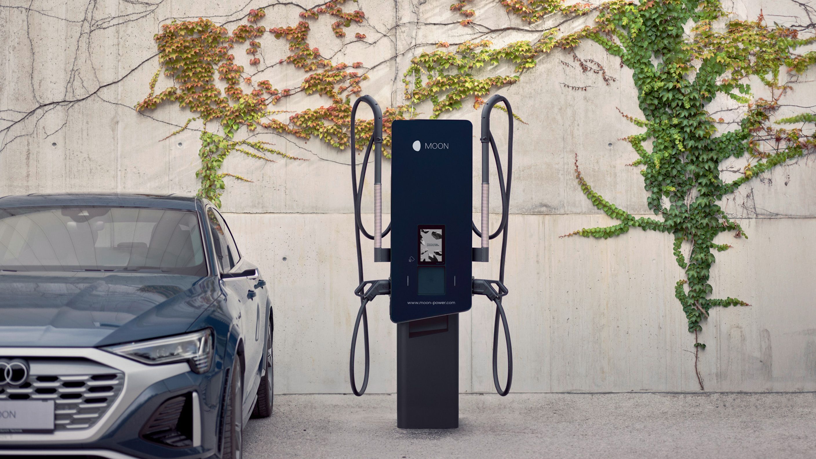 Wallbox next to a car