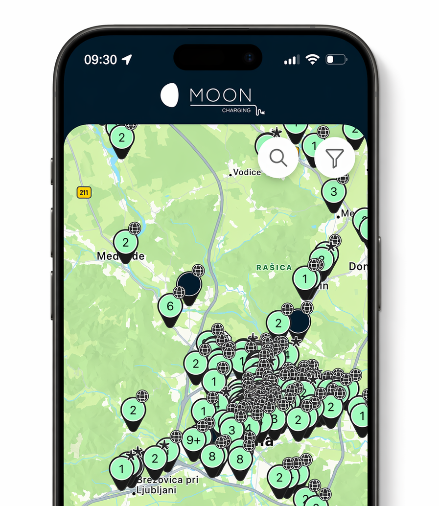 MOONcharge mobilna aplikacija