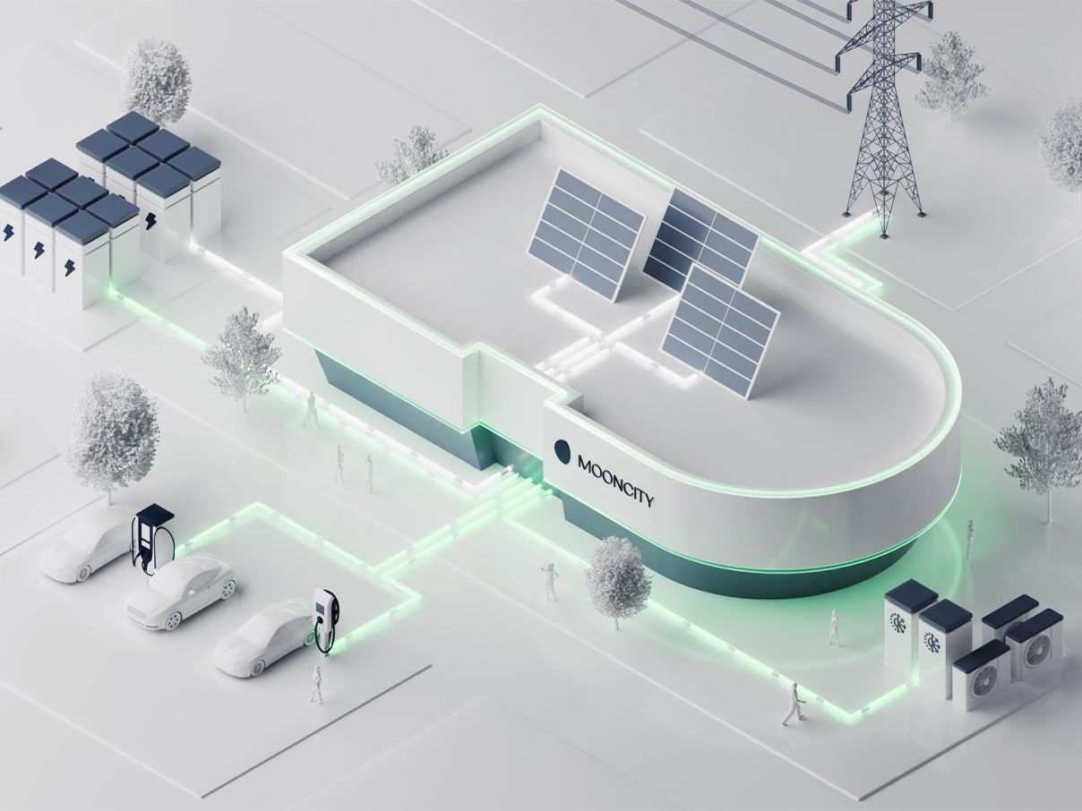 Grafična vizualizacija sistema za upravljanje energije.